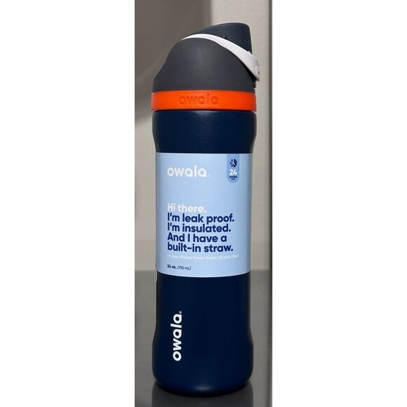 Owala FreeSip 24oz Stainless Steel Water Bottle, DEEP SEA - Picture 1 of 5